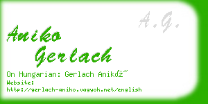 aniko gerlach business card